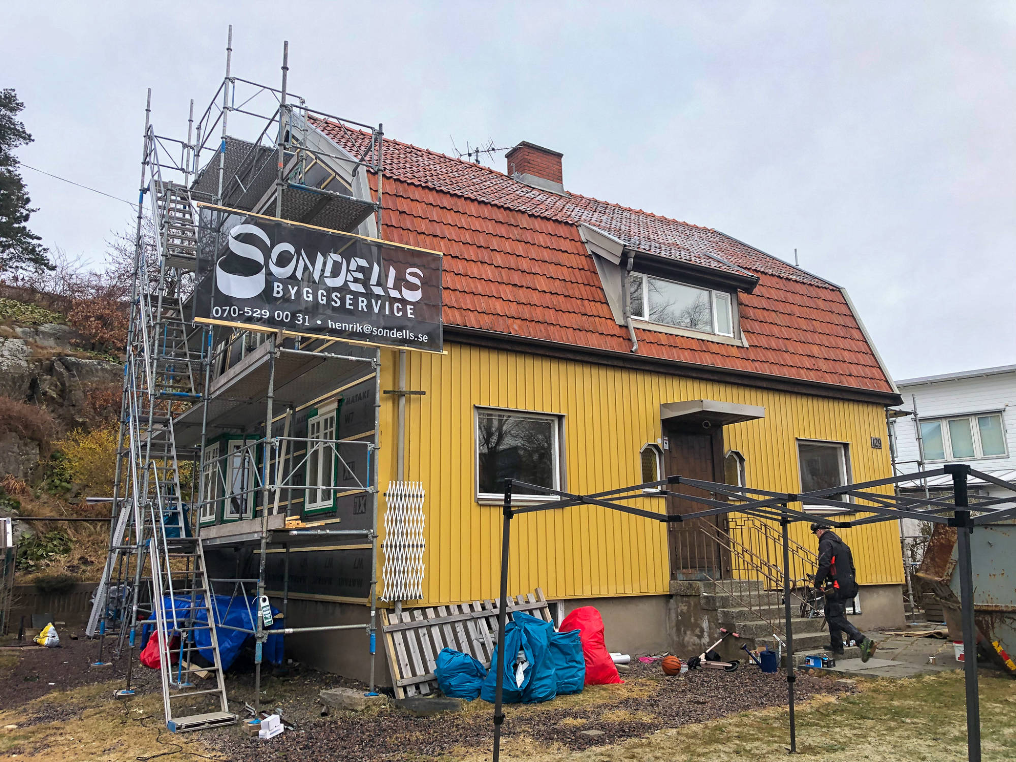 Före vi påbörjade renoveringen av detta hus.